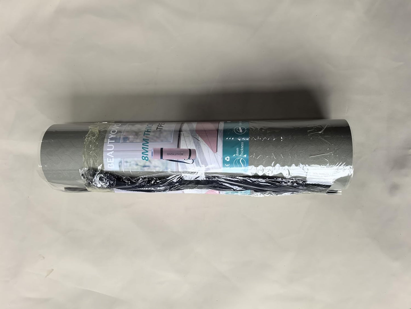 Yoga Mat with Strap, 1/3 Inch Extra Thick Yoga Mat Double-Sided Non Slip, Professional TPE Yoga Mats for Women Men, Workout Mat for Yoga, Pilates and Floor Exercises